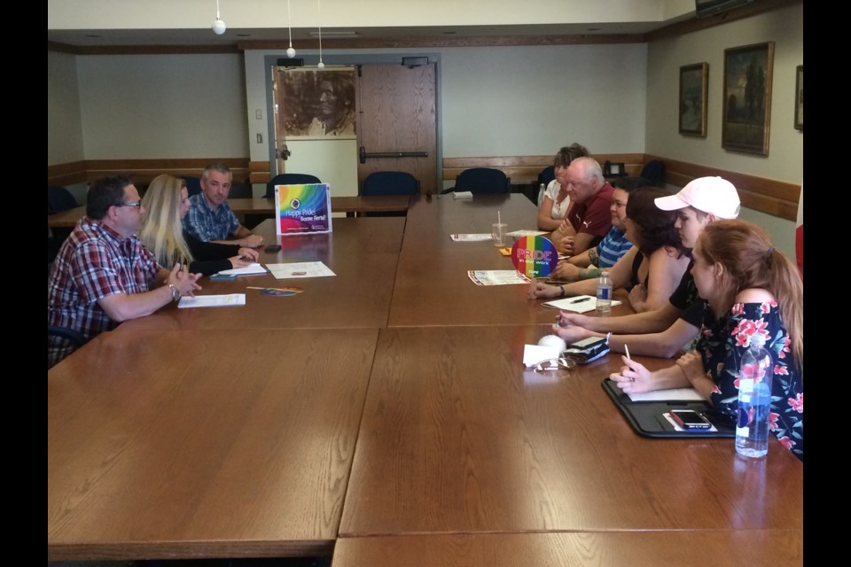 North Bay and District Labour Council together with the North Bay Pride Committee work out details for the North Bay Pride March and Unity For Pride Picnic  