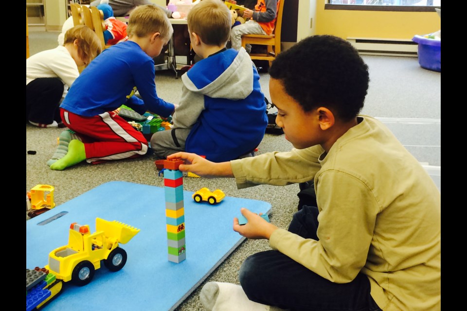 Children enjoy games and activities during Family Literacy Day at the North Bay Public Library