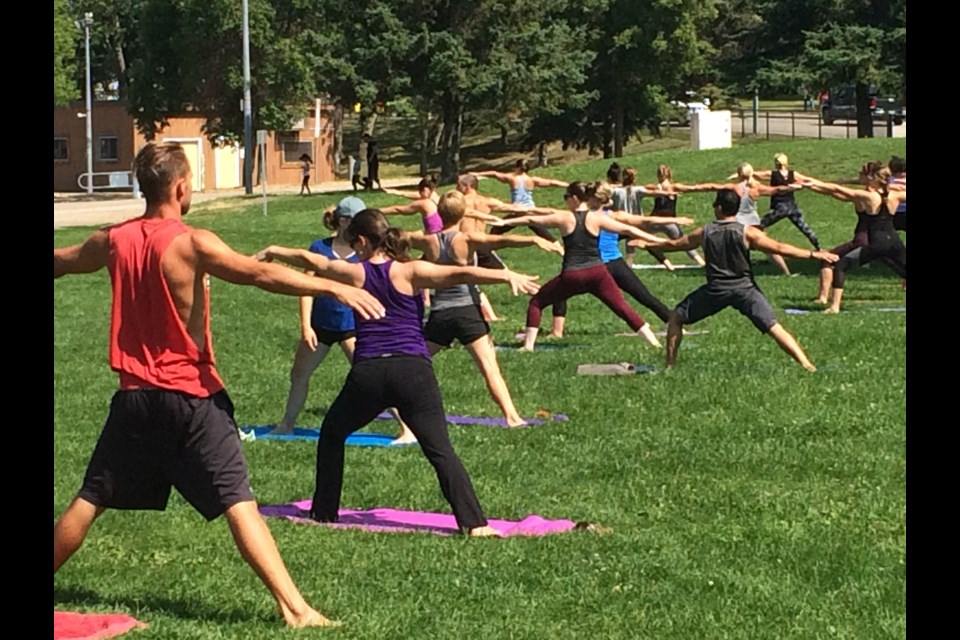 Yoga Sunday's at the Kiwanis Bandshell at the North Bay waterfront 