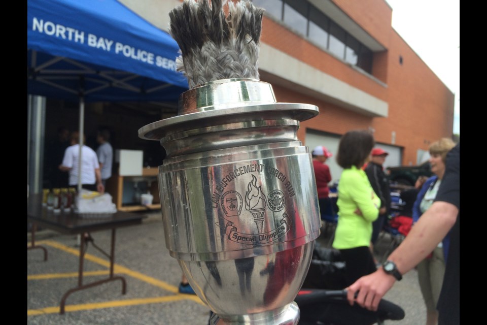 Torch carried during the annual Law Enforcement Torch Run for Special Olympics 