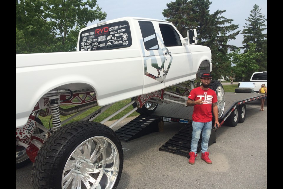 Calvin Chapleau drove his 1996 F250 to North Bay from Cochrane for the North Bay Cruisers annual car show