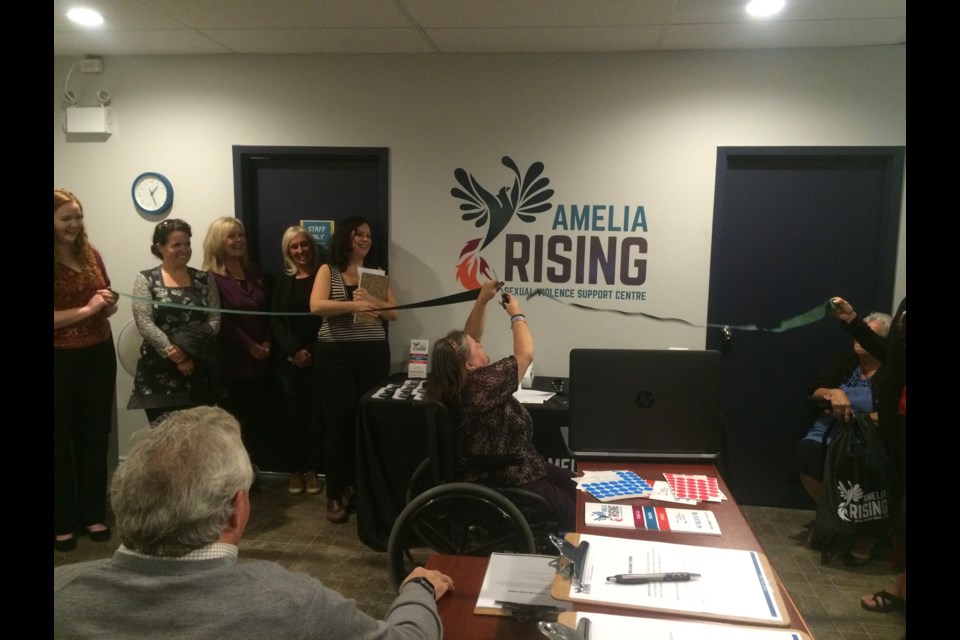 Ribbon cutting at new location for Amelia Rising Sexual Violence Support Centre at 101 Worthington Street East Suite 215