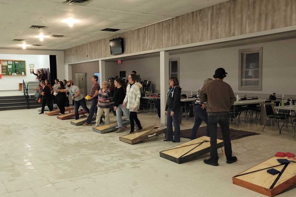 Each Wednesday eve Bonfield's Community Centre fills with members of the Cornhole League / Photo supplied