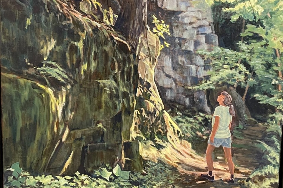 Detail from Janet Bourgeau’s ‘Hiking the Bruce Trail’