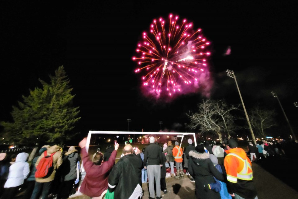 The crowd was awed by the fireworks at this year's Families First New Year celebration