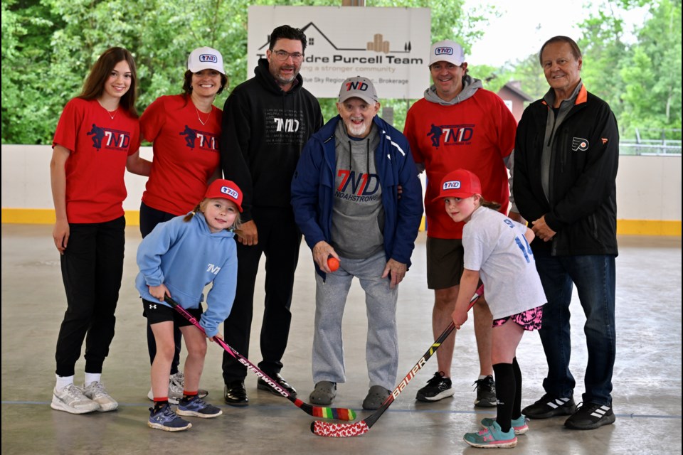 Don "Butch" Turcotte with the ceremonial faceoff.  