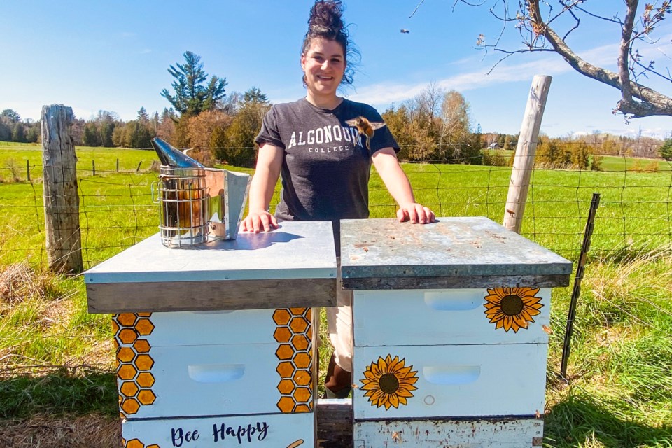 Megan Rae, Owner and Operator of 'She Keeps Bees' in South River, Ontario.