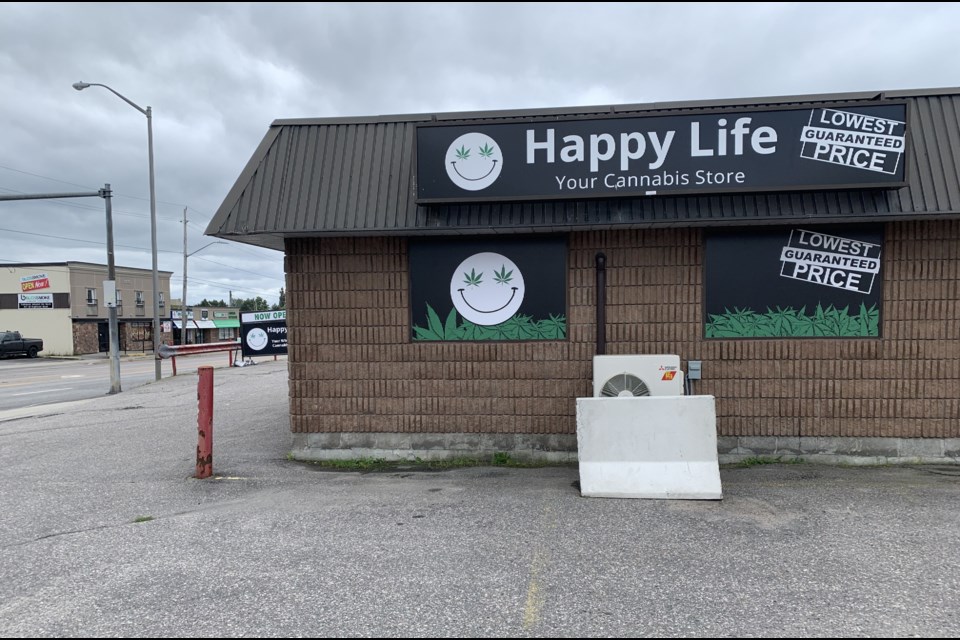 One of many North Bay cannabis stores, Happy Life on Algonquin Ave.