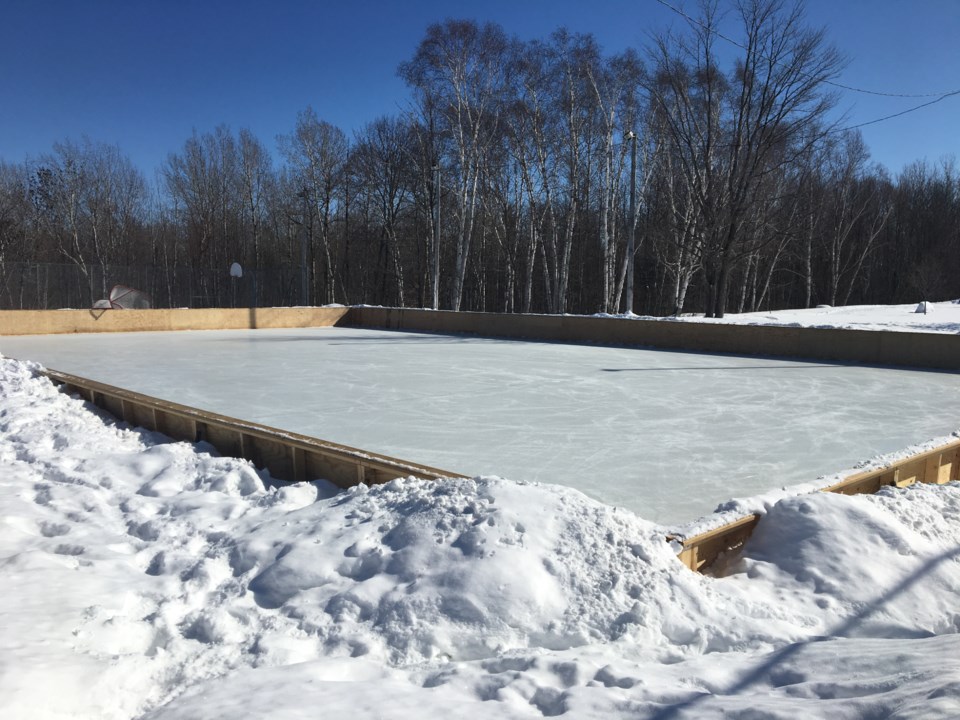 20190307 Outdoor rink Caldwell Ellam Park North Bay