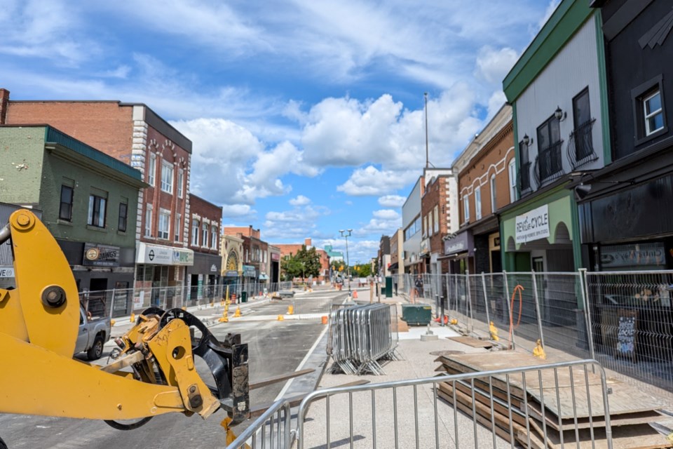 Main Street West looking from Ferguson Street to Fraser Street, on Aug. 6.