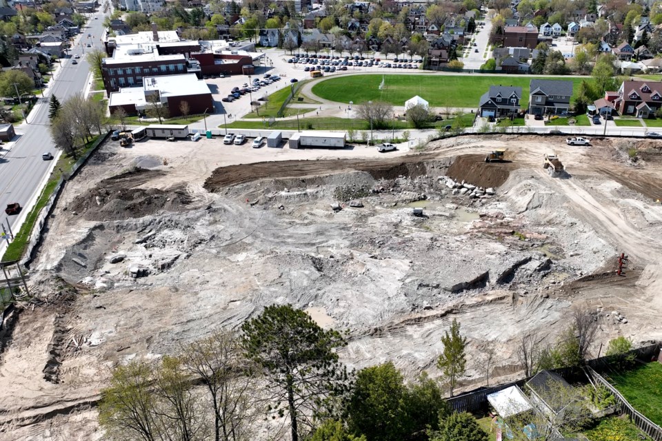 McLaren Street is located at the top of this aerial photo of the Northern Heights Care Community development on the former McLaren site of St. Joseph's Hospital.