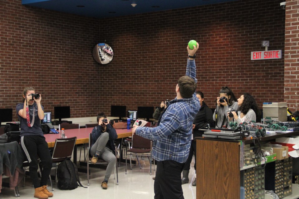 Students take part in a photography Certification Day session at Algonquin. Photo by Chris Dawson/BayToday.ca. 