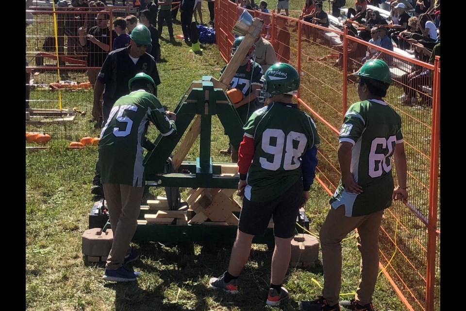 West Ferris pumpkin catapult team. Courtesy Ryan Culhane.