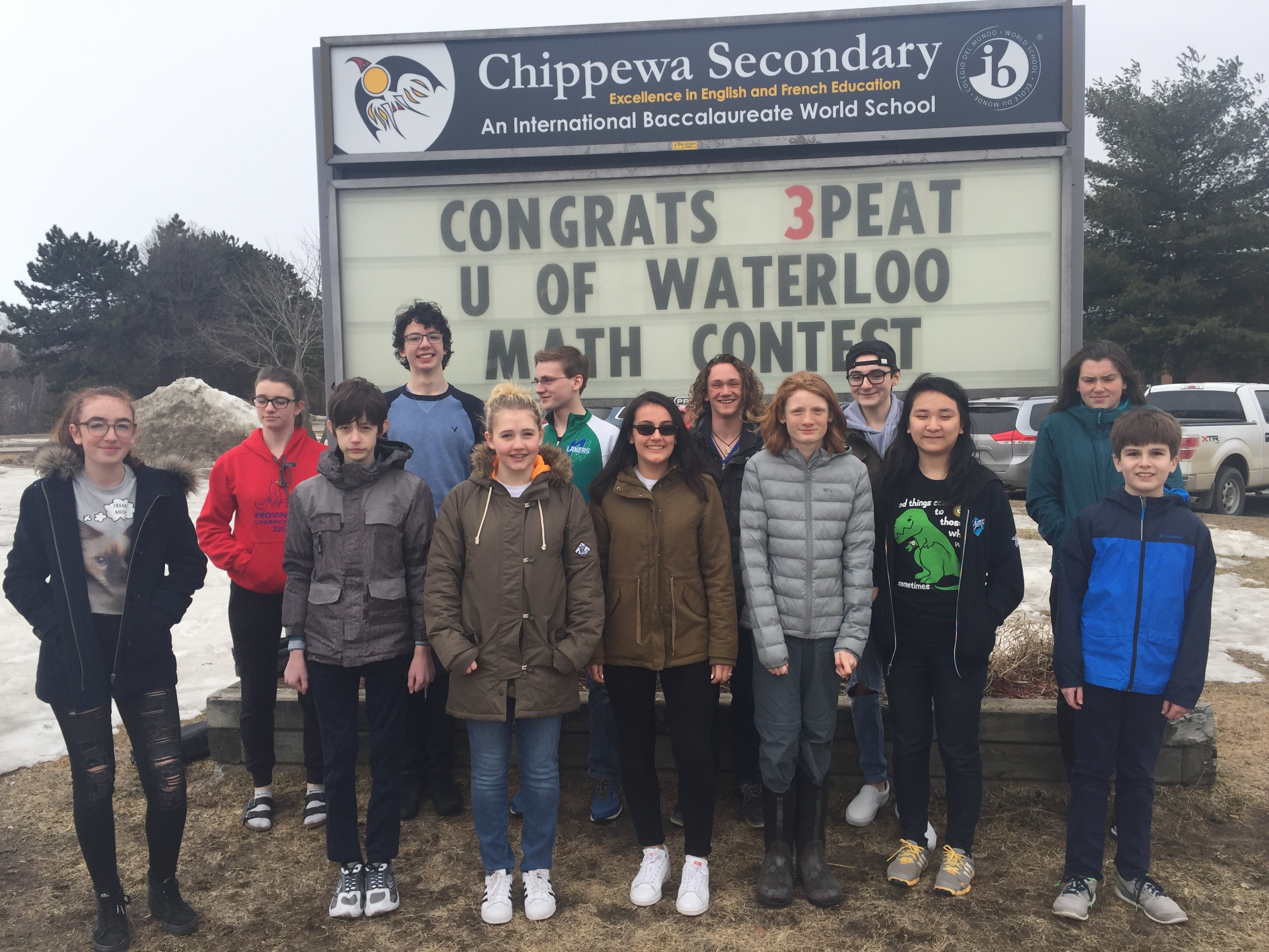 Chippewa Sweeps Waterloo Math Contest Grades 9 11 North Bay News