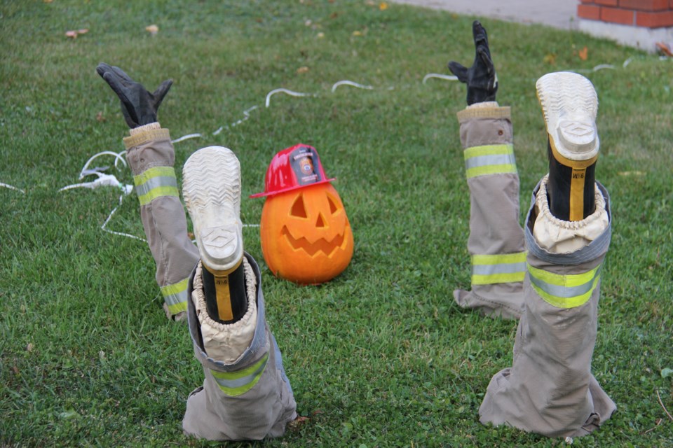 Halloween decorations at the North Bay Fire Department. Jeff Turl/BayToday.