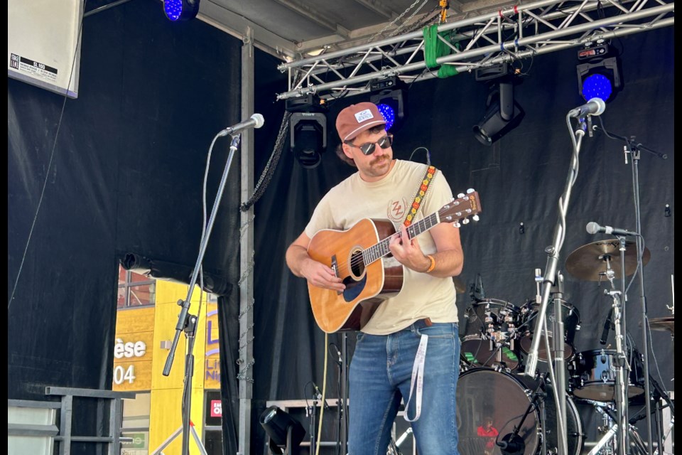 Local musician James Gray entertained at the Wyld St. stage Saturday afternoon.