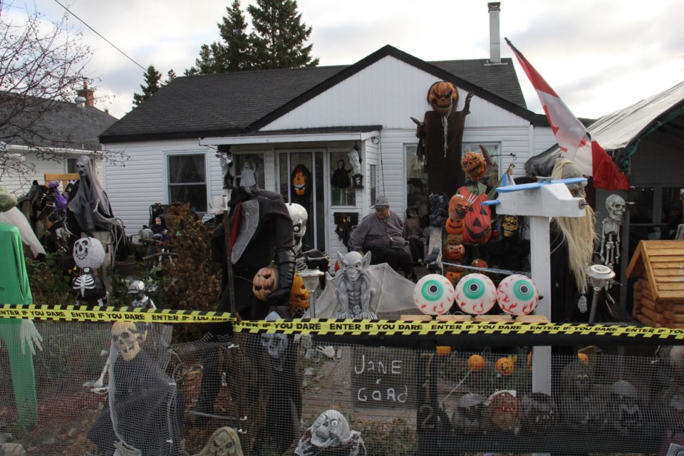 You can't miss this Halloween display on Stockdale Road. Photos by Jeff Turl.