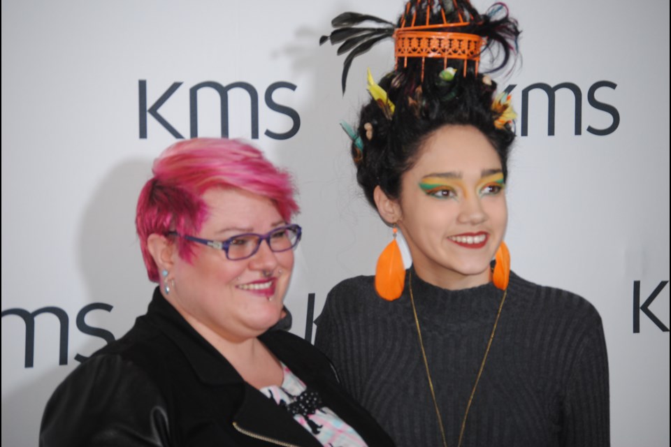 Competitors came up with some amazing creations during the avant garde upstyling category of the 5th Annual Hair Competition and Show, Sunday. Photo by Stu Campaigne.