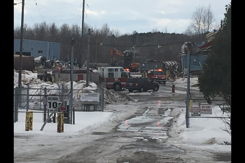 Fire crews extinguished a blaze off Wallace Road this afternoon. Photo by Chris Dawson.