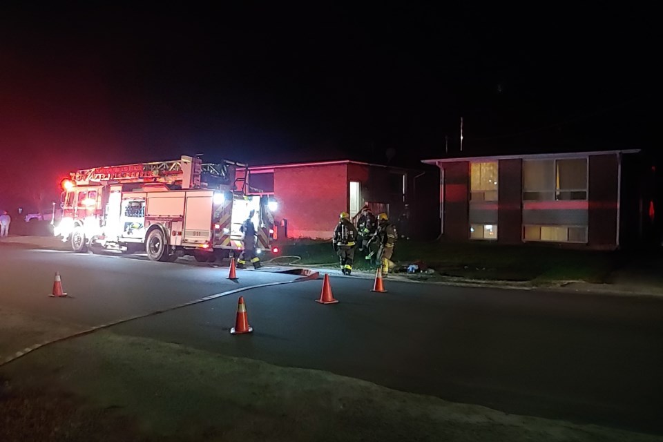 North Bay firefighters responded to the fire call Tuesday evening just after 7.