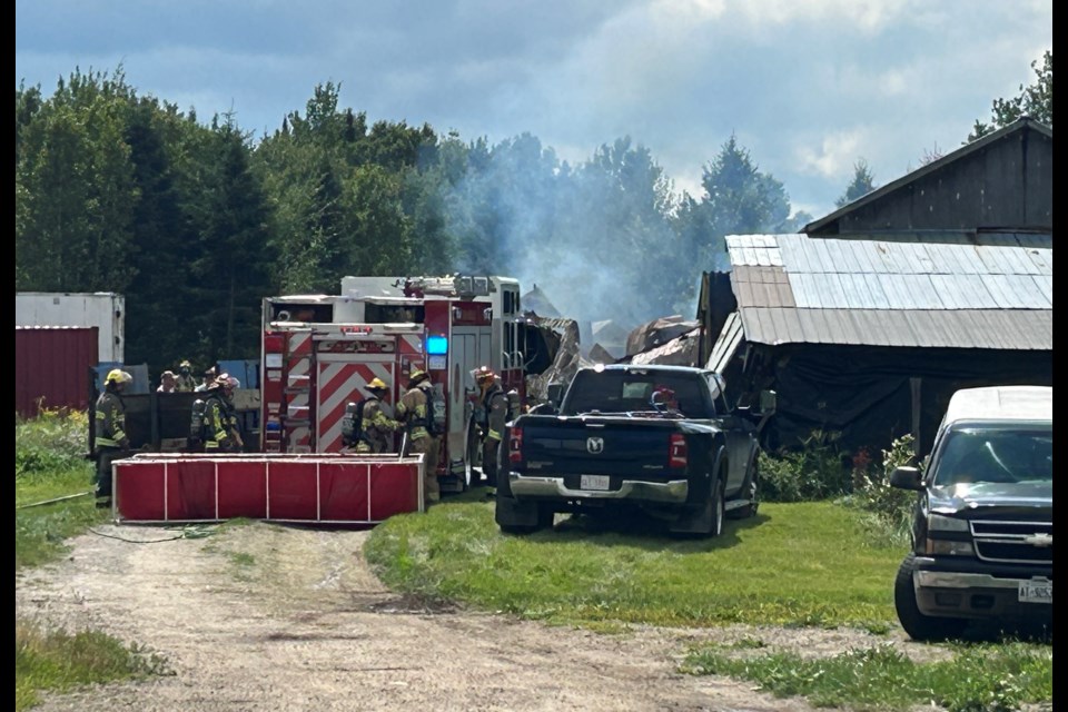 A farmhouse at 155 Feronia Rd, was completely destroyed by fire  Tuesday afternoon.