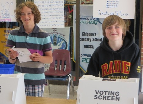 Chippewa students learn what s behind the ballot North Bay News