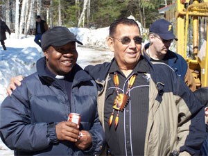 Father Adolphus and Gord Restoule