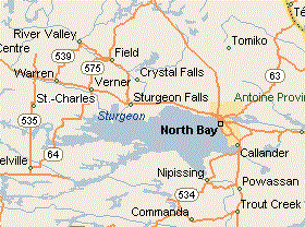 Map of Northeastern Ontario