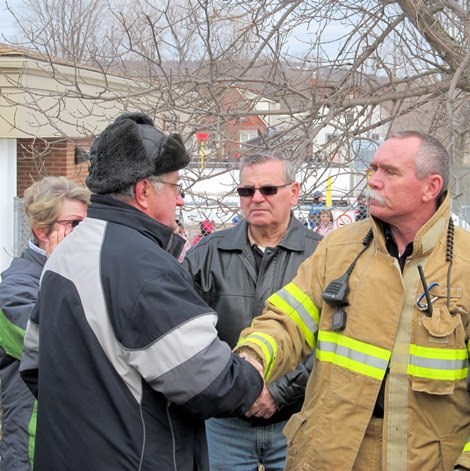 Donald Benoit thanks North Bay Firefighters