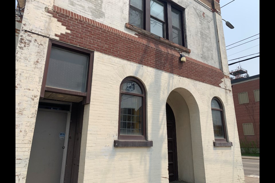 Sons of Jacob Synagogue Front entrance on McIntyre Street West. Photo by Chris Dawson/BayToday.  