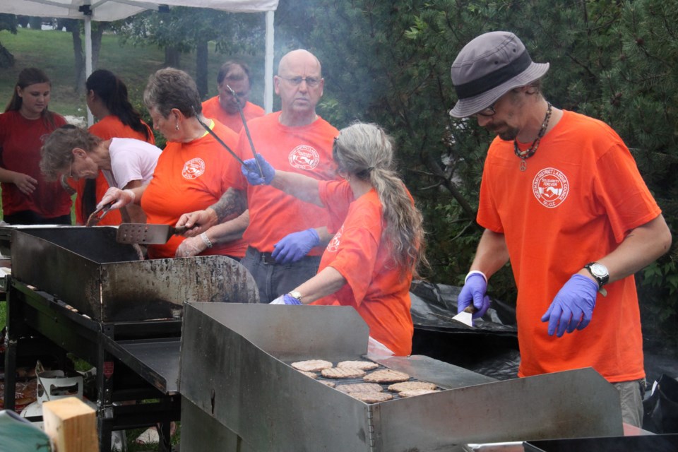 There is usually plenty of free food at the Labour Day picnic.