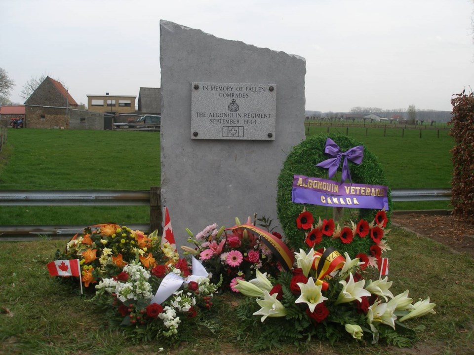 Algonquin memorial Moerkerke Belgium Leopold Canal