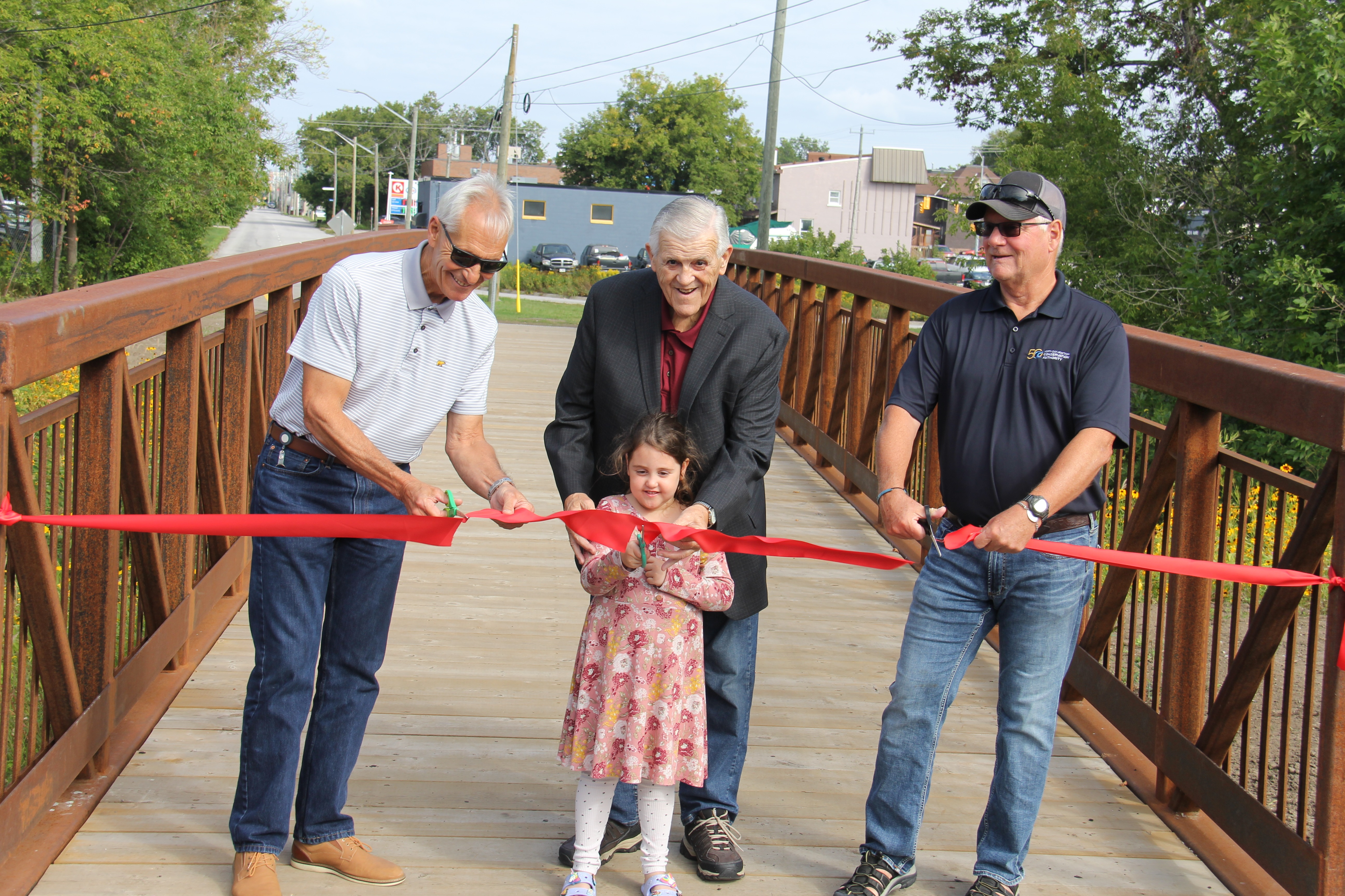 New pedestrian bridge on Chippewa Creek re connects popular