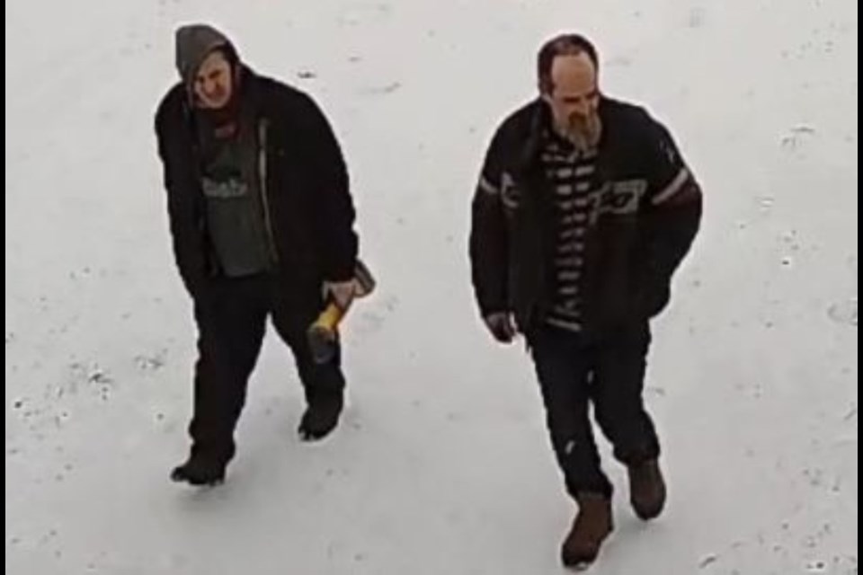 Police say these two suspects broke into the Powassan landfill site.