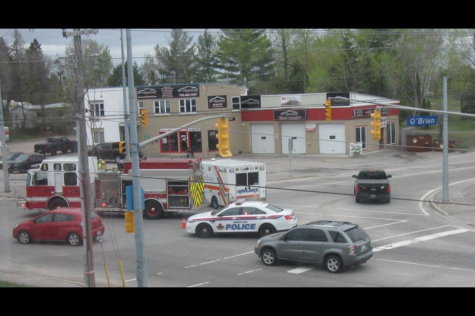 This traffic accident tied up Airport Road Sunday afternoon. Photos courtesy David Hamilton.