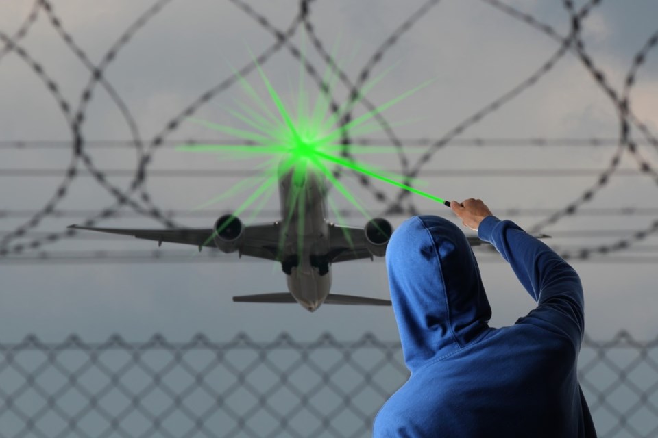 laser pointer at aircraft shutterstock_289953845 2016