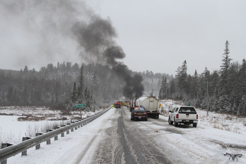 Two Transports Collide Temagamiclosurenov24164