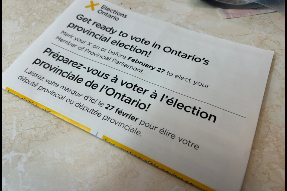 The provincial election literature is already showing up in mailboxes.