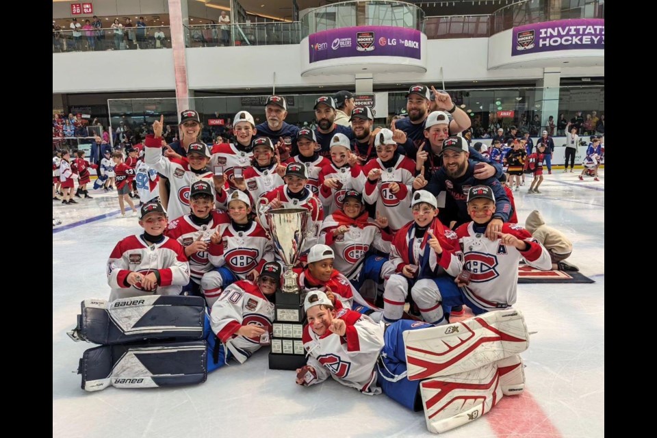 Campbell Stickland and his Canadiens Brick tournament champs.  Photo submitted. 