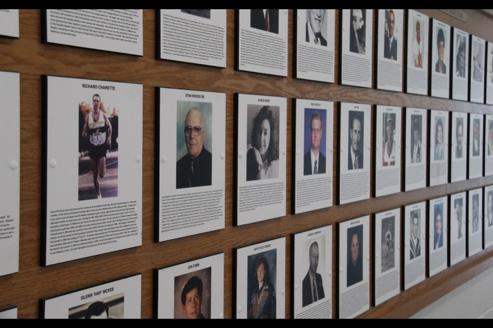 North Bay Sports Hall of Fame plaques at Memorial Gardens