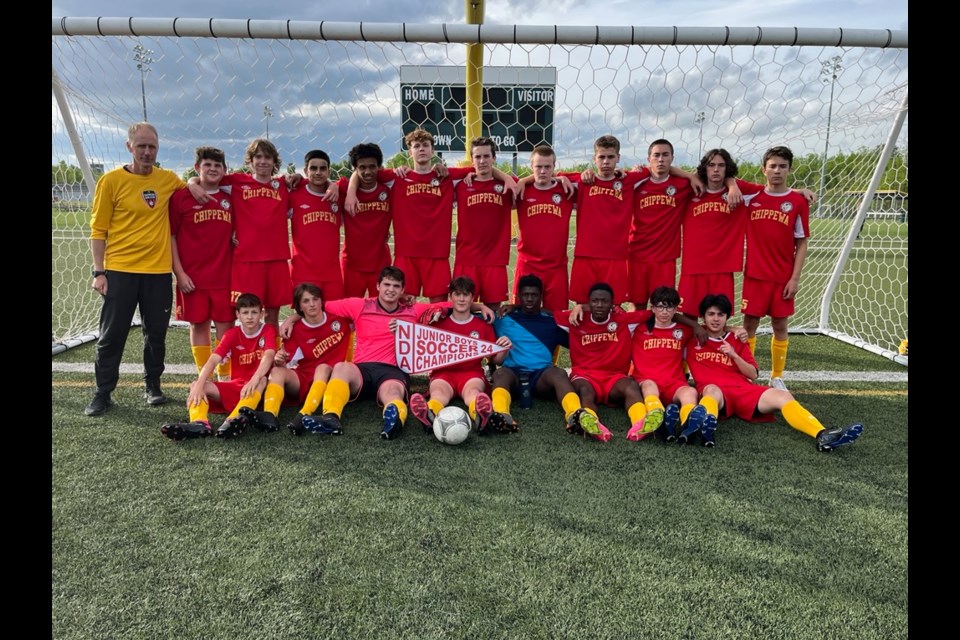 Chippewa Jr. Boys Soccer. NDA Champions 2024. 