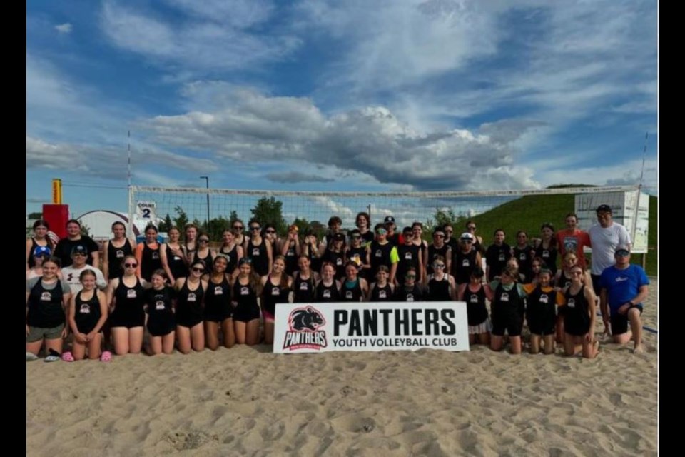 Panthers Youth Volleyball Club holding beach volleyball sessions at the Canor Sand Centre Courts in North Bay. 