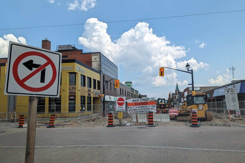 The traffic lights will be shut down and the Main Street East and Wyld Street intersection will be controlled by an all-way stop until fall.