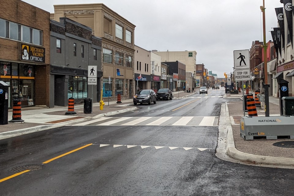 Pedestrian crossovers are replacing the ambiguous 'courtesy walk' on Main Street.