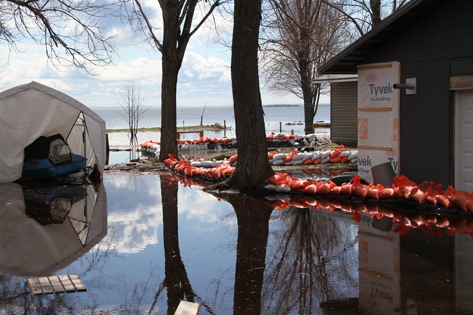 Jocko Point flooding. Chris Dawson/BayToday.