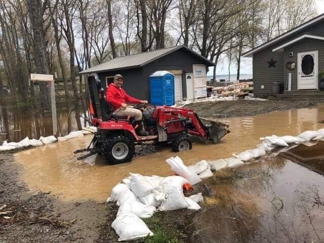 Jocko Point flooding.  Photo submitted. 