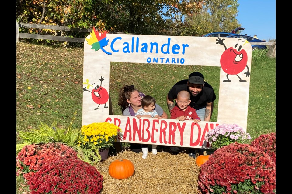 (l-r) Olivia, Prithvi, Jacob and Adarsh enjoying their first Canberry Day festivities in Callander.