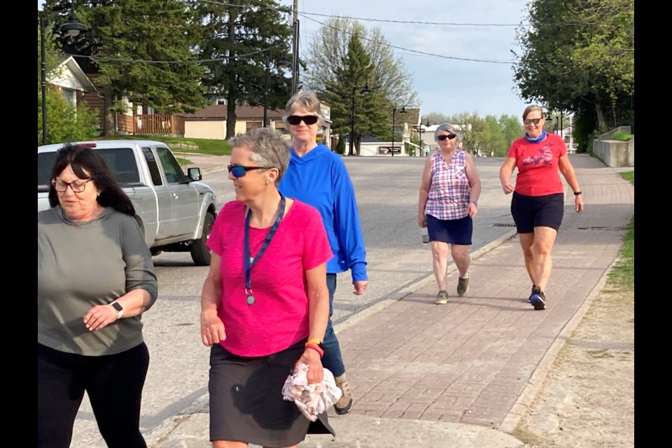 Thursday night walking group hit the streets in Powassan.