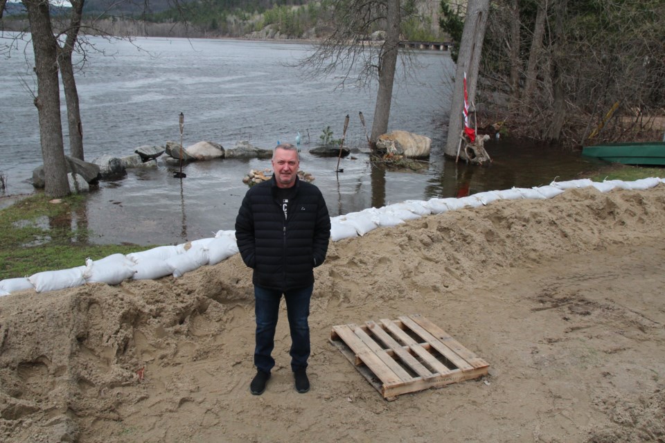 Roger Ternan has been preparing “as best we can” for the rising water. 'The town's been awesome, and we can't say enough about the volunteers,' he said.