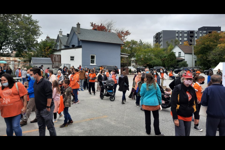 Hundreds gather at the Indigenous Friendship Centre to commemorate the first National Day for Truth and Reconciliation. / Photo supplied